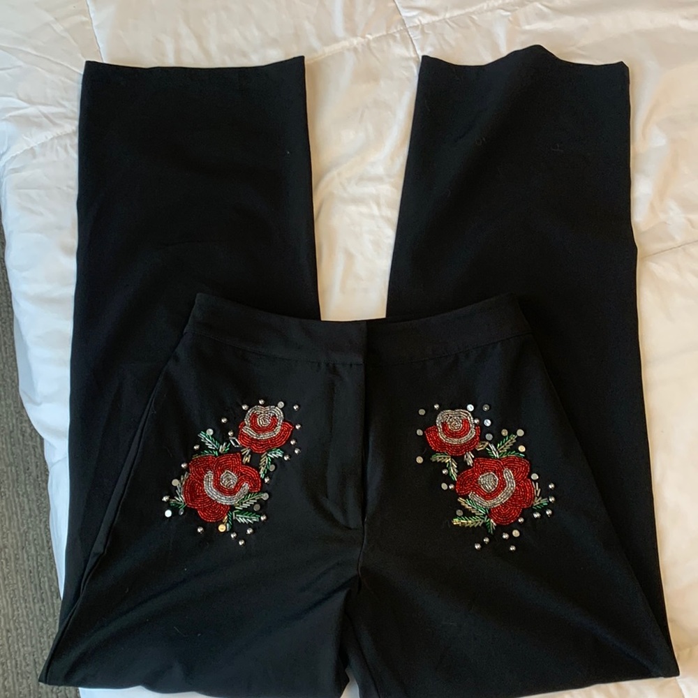 Topshop embellished black trousers. Worn once